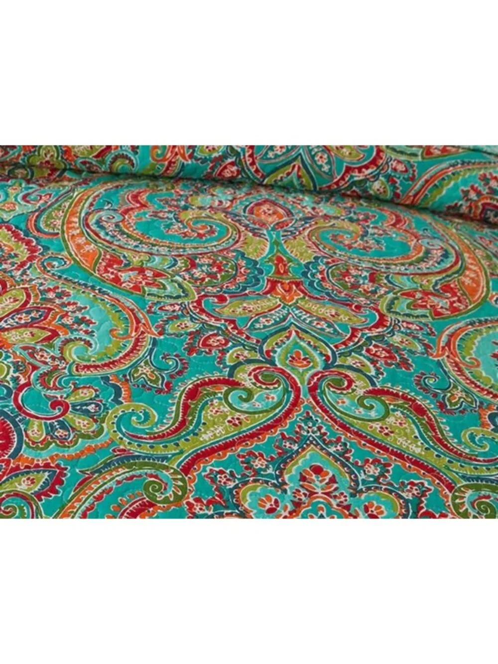 Reversible Cotton Quilt Set - King Size Floral Patchwork Bedspread Coverlet